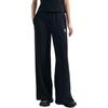 MLB SS24 New York Yankees Logo Pattern Drawstring Straight Leg Casual Pants Women bottoms Black 3FPTB0341-50BKS