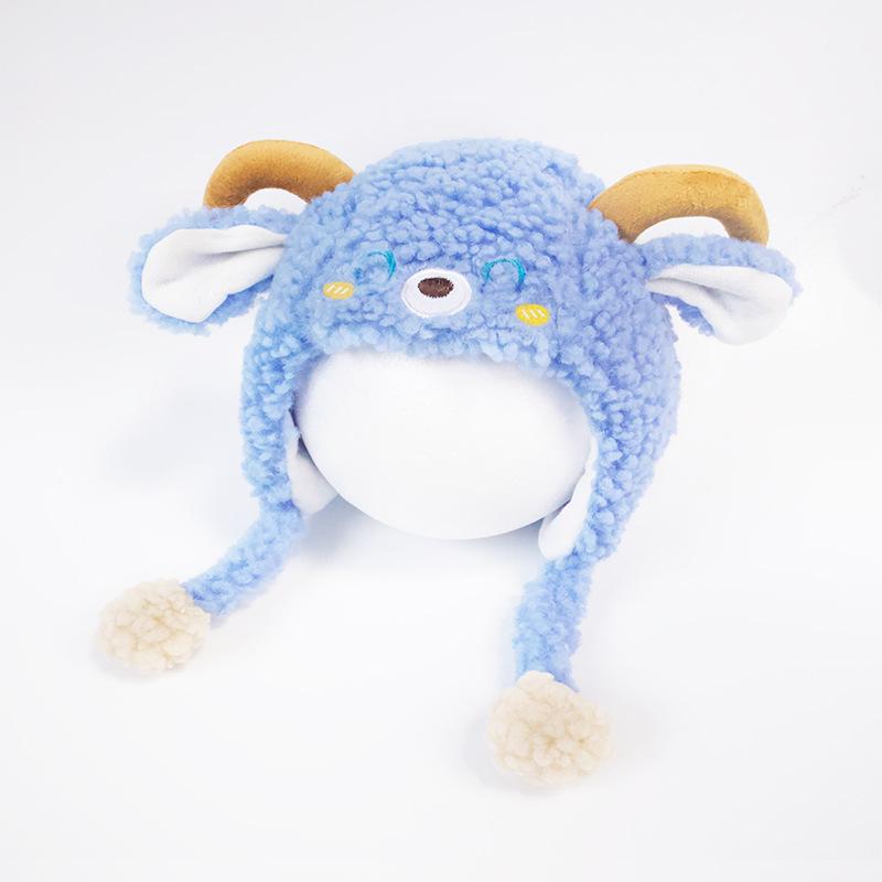 Infant hat winter new cute super cute cartoon plush pullover hat boys and girls baby warm ear hat tide
