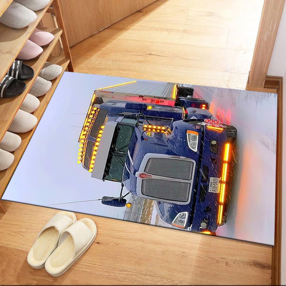 Kw Heavy Trucks Floor Rug Office Rug Suitable For Hallway Playrooms Decorate Room Dormitory Antislip Rug Decorate Offices