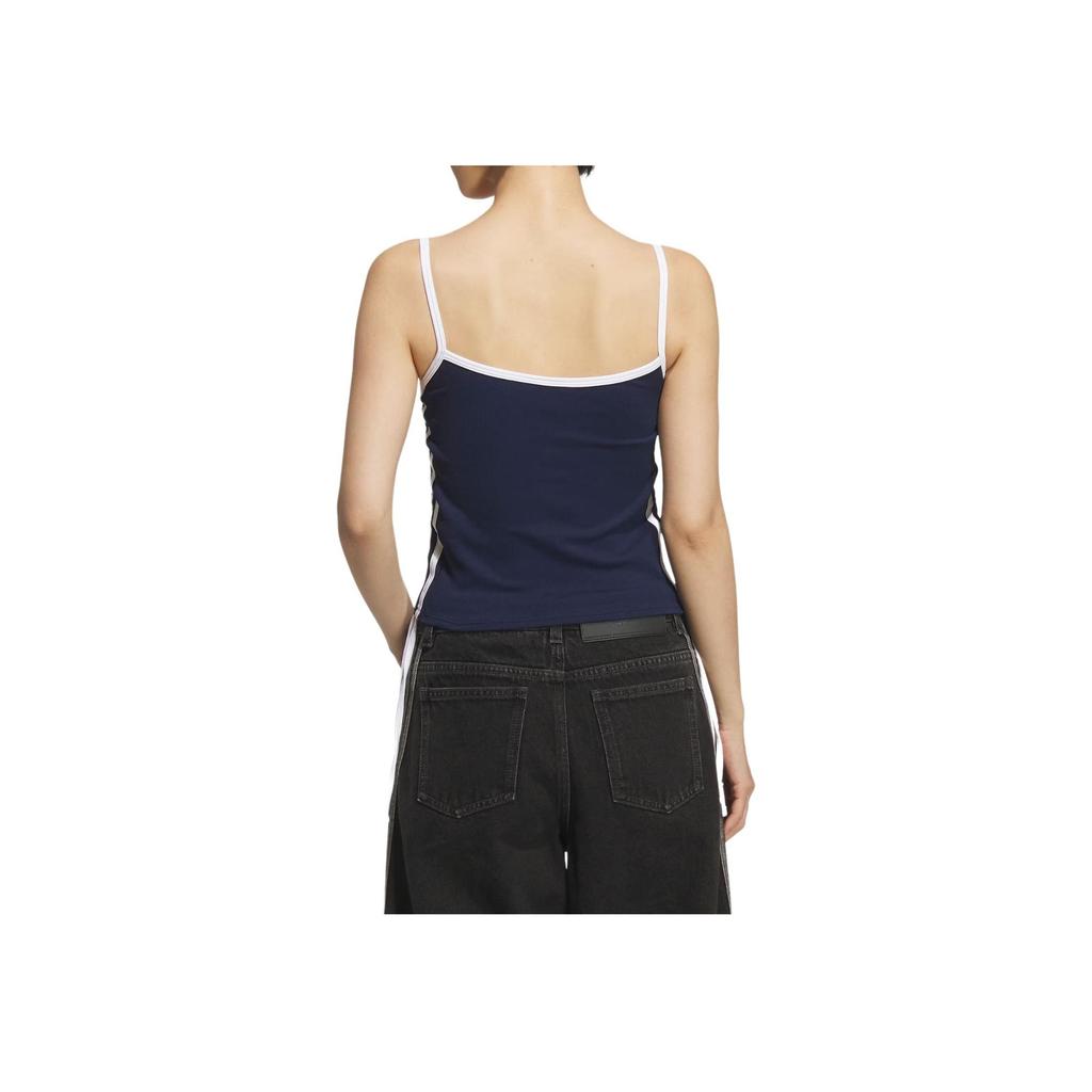 Adidas Originals Drawstring Padded Tank Classic Slim Fit Striped Comfortable Sports Vest Women Tops KE3887