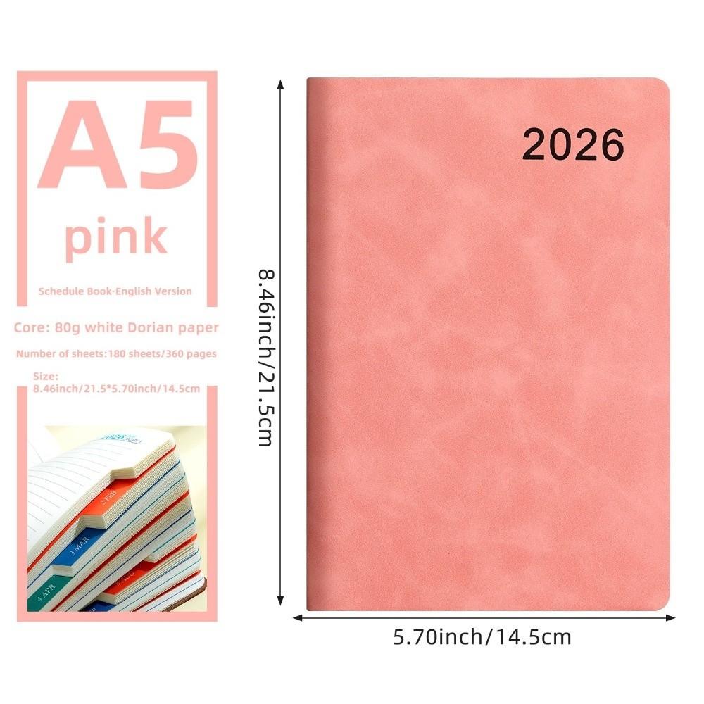 A5 2026 Planner Book Professional Academic Daily Organizer  Business Planner
