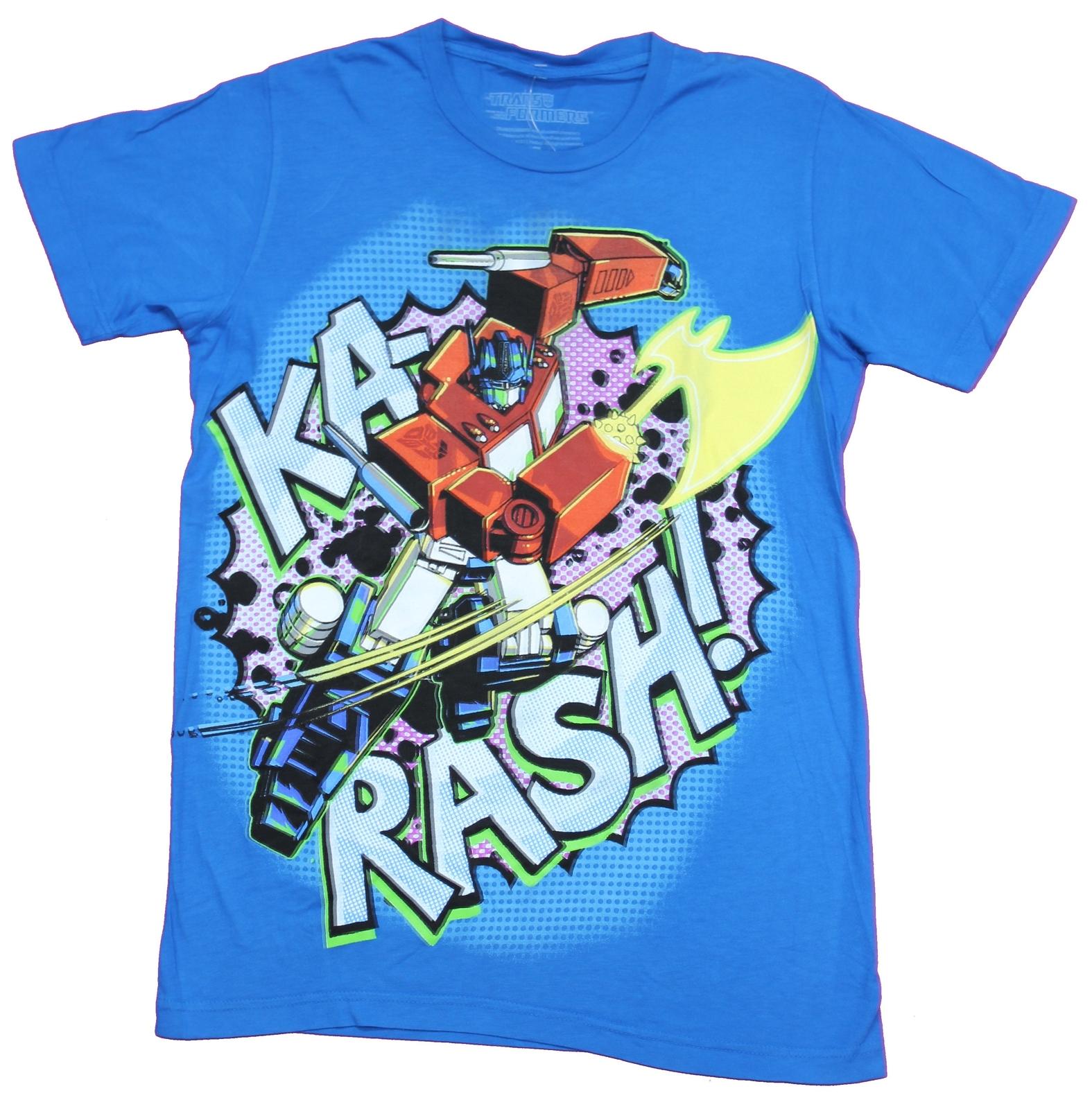 Transformers Mens T-Shirt - Ka-Rash Optimus Prime Sword Swing XXXXL