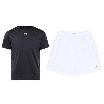 Solid Color Casual Crew Neck Short Sleeve T-Shirt Training Shorts Sports Set Men Sets Black White 21500513-001+21500201-100