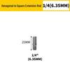 Hexagonal To Square Head Drill Adapter Rod Set - Large, Medium, Small Fly Conversion