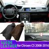 Per Citroen C5 2008-2016 Tappetino Cruscotto Auto Copertura Cruscotto in Pelle Nera/Marrone Tappetino Cruscotto in Pelle Scamosciata Accessori Parasole