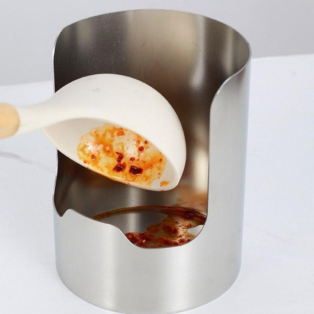 Easy To Clean Spatula Holder Heat-Resistant Pot Lid Storage Rack Soup Spoon Rack Cooking