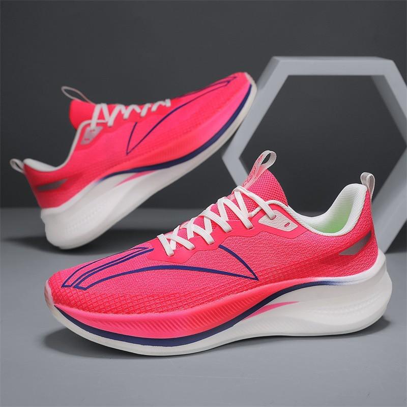 Carbon Plate Running Shoes Men Women Teens Lightweight Breathable Trail Road Marathon Training Sneakers