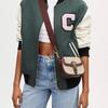Coach Amelia 17 Logo Snap Closure Canvas And Smooth Leather Saddle Bag Women Saddle Bag Gold Multicolor CR257-IMNAM