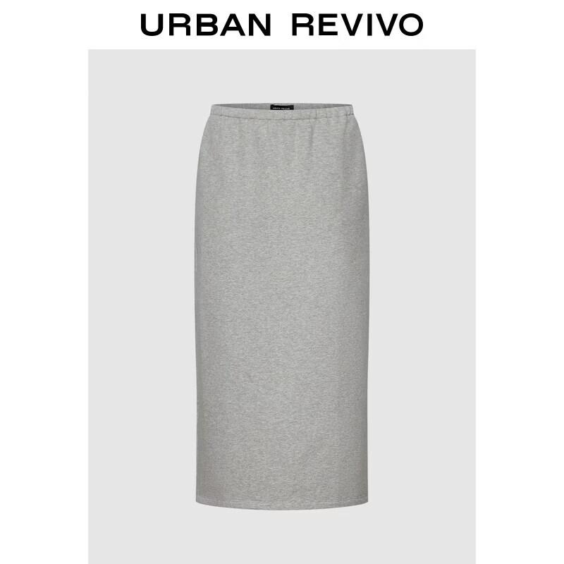 UR Women's Fleece-Lined Elastic Waist Midi Skirt