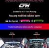 Carbon Fiber Radiator Cover & Hood Latch Guard for 15-17 Ford Mustang