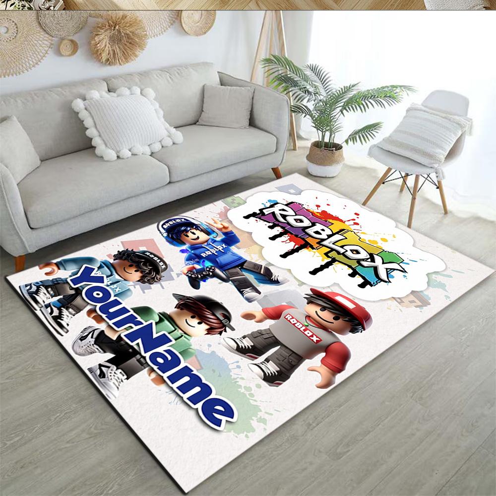 Roblox 397 Customized Name Area Rug Suitable for Decorate room Study room Balcony Playrooms Anti-slip Rug Office home decor