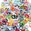 100Pcs/Lot 1.2x8mm Colorful Metal Open Jump Rings Split Jump Ring Connector for DIY Jewelry Making Findings Accessories Supplies