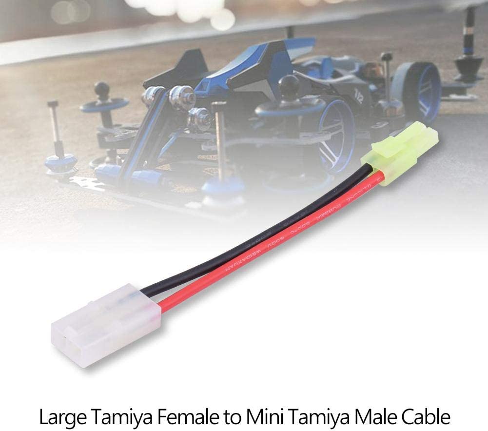 Tamiya Adaptérový kabel 16AWG 13cm | Velký samice na Mini samec | Silikonová izolace | Kompaktní a lehký | 9g