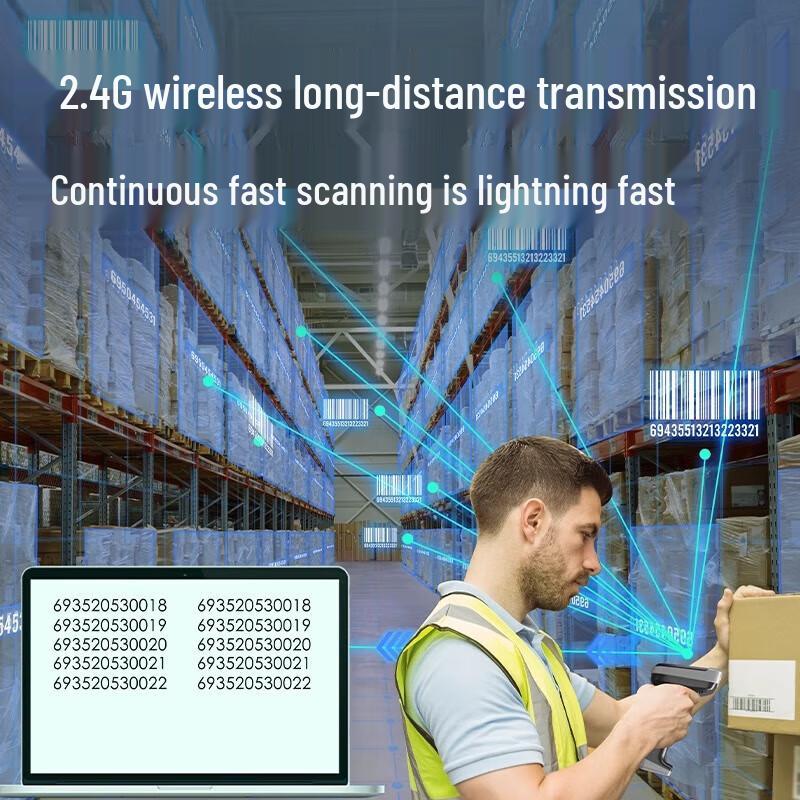 Deli AA386 Wired 1D 2D Barcode Scanner for Screens & Paper