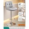 Modern Minimalist Wrought Iron Bar Stool with Backrest