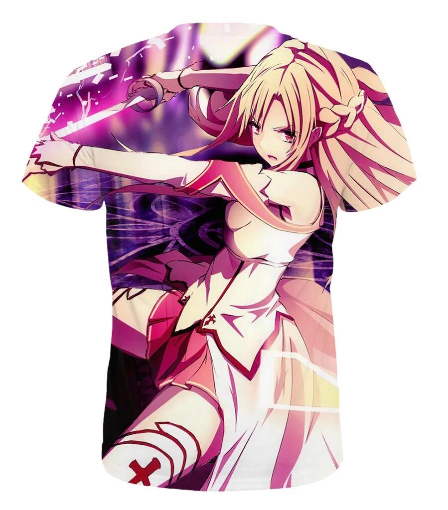 3d T-shirt Man Woman T-shirt Sword Art Online 3D Printing Anime T-shirt Plus Size Tee Tops 6XL