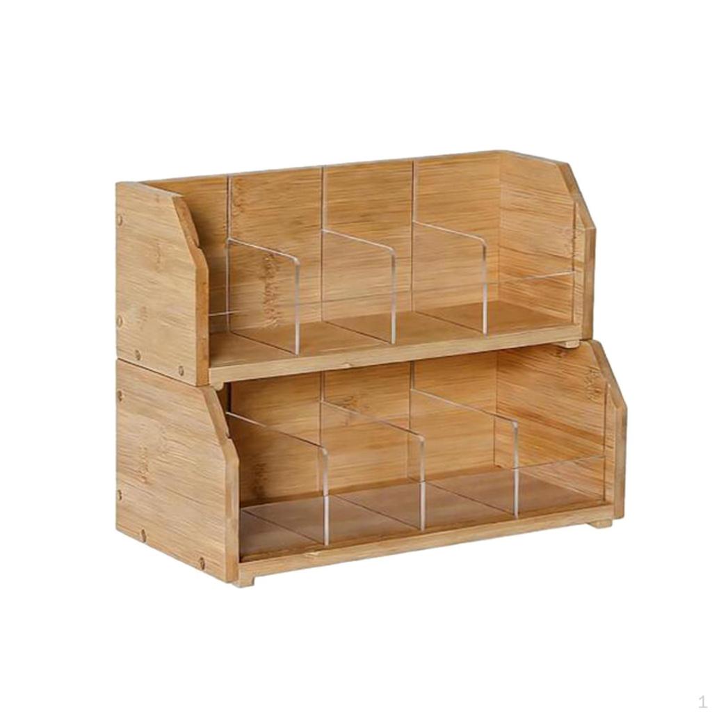 Organizer Compartment Storage Box Teabag Station Stand Rack for Office