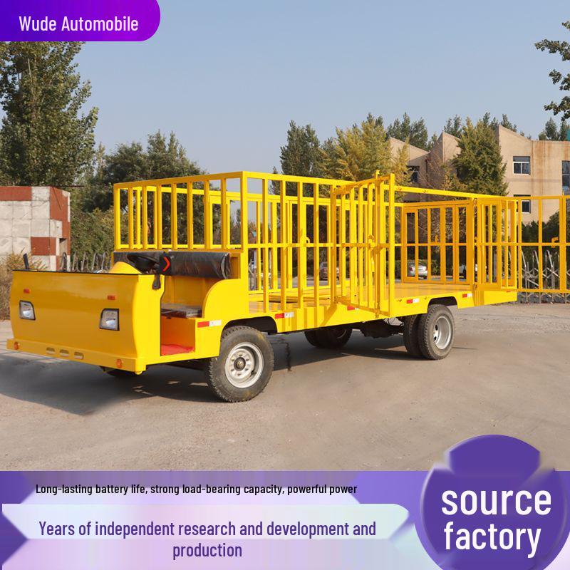 Heavy-Duty Electric Flatbed Truck for Warehouse Logistics