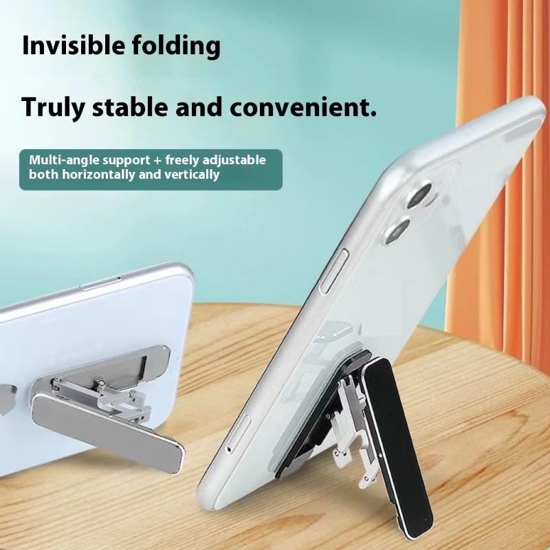 1/3Pcs Mini Invisible Foldable Mobile Phone Stand Aluminum Alloy Desktop Mount Material Holder Adjustable Angle For Cellphone
