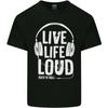 Music Live Life Loud Rock N Roll Guitar Kids T-Shirt Childrens