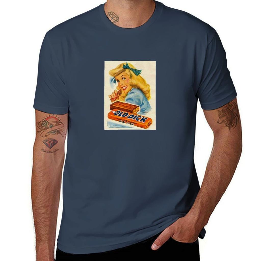 Old Dick Vintage Candy Advertisunisext Tshirt Industrial Work Tee Shirt