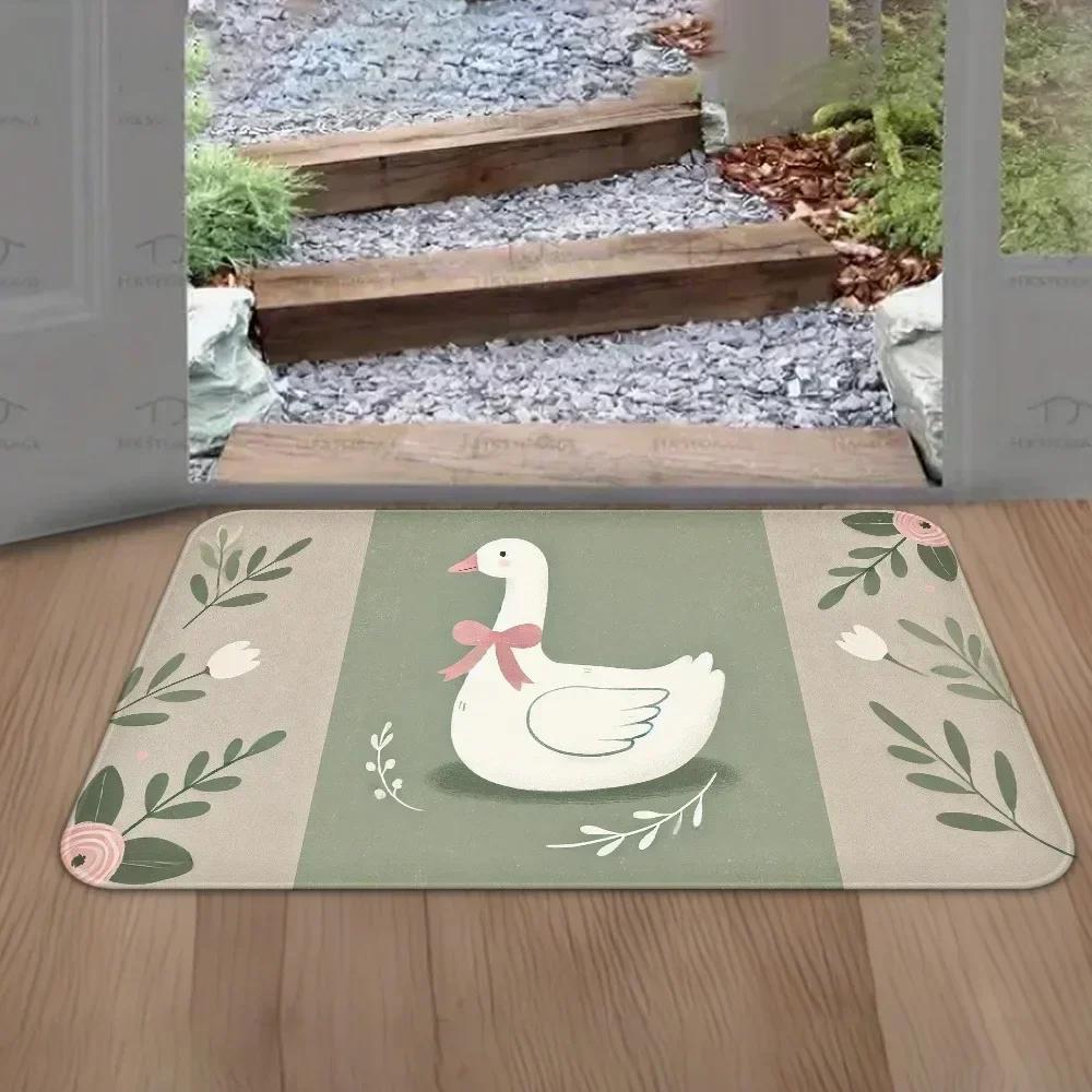 1PC Flowers Pattern Home Door Mats Kitchen Rugs Non-Slip Pop Design Bathroom Rugs Bath Mat Carpet for Home Sink Laundry Decor