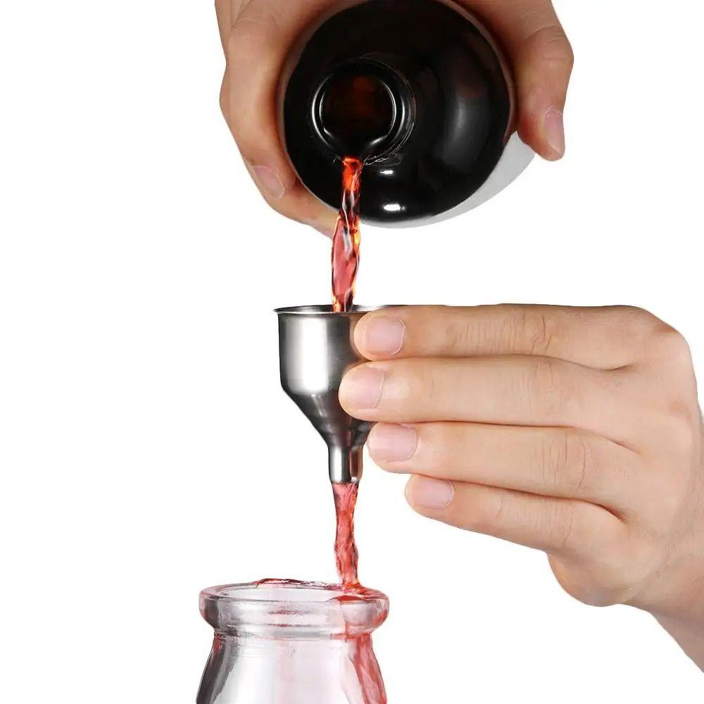 Small Mouth Stainless Steel Funnel Anti-Drip Mini Kitchen Liquid Dump Tool  Transferring Liquids