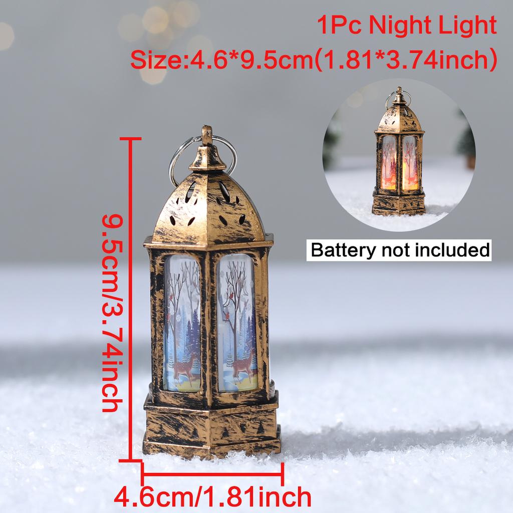 Christmas Lantern Light Ornament Merry Christmas Decorations for Home 2025 Navidad Christmas Tree Decor Xmas Gift New Year 2025