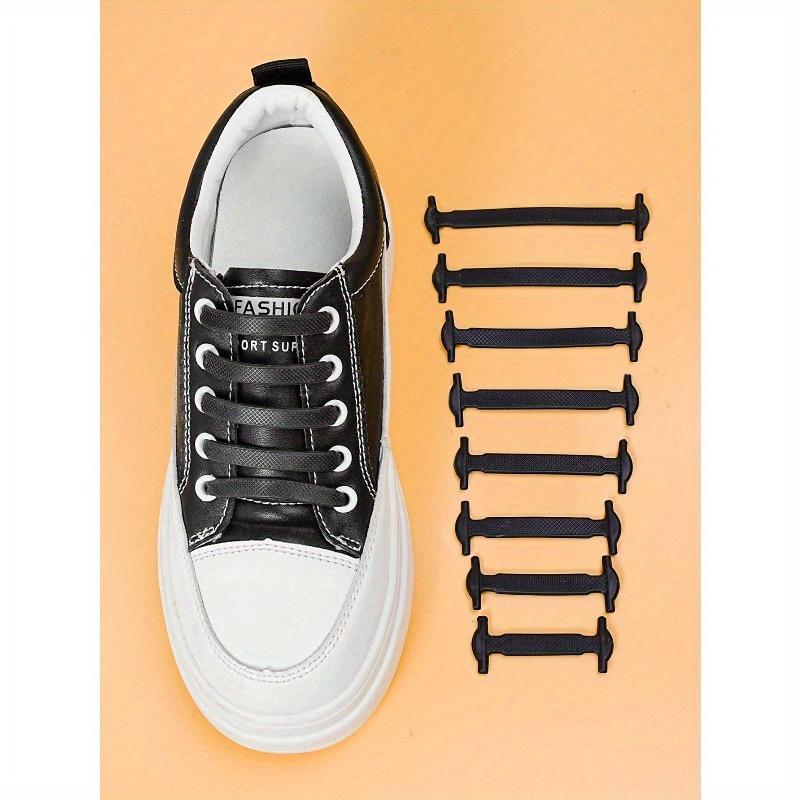 16pcs/Set Silicone No Tie Shoelaces, Elastic Shoelaces Suitable For Sneakers, Casual Shoes, Sports Shoes Summer Daily Wear