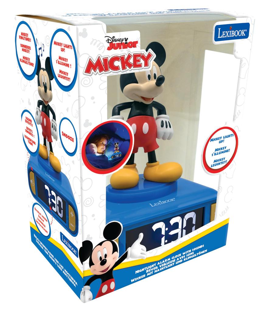 Lexibook Nachtlicht Wecker, Mickey Maus Digitaluhr, Tischuhr, RL800MCH, Authentisch