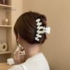 Shower Hair Claw Korean Style Crossing Teeth Unique Shape Matte Solid Color Clip Accessories Large Hairpin