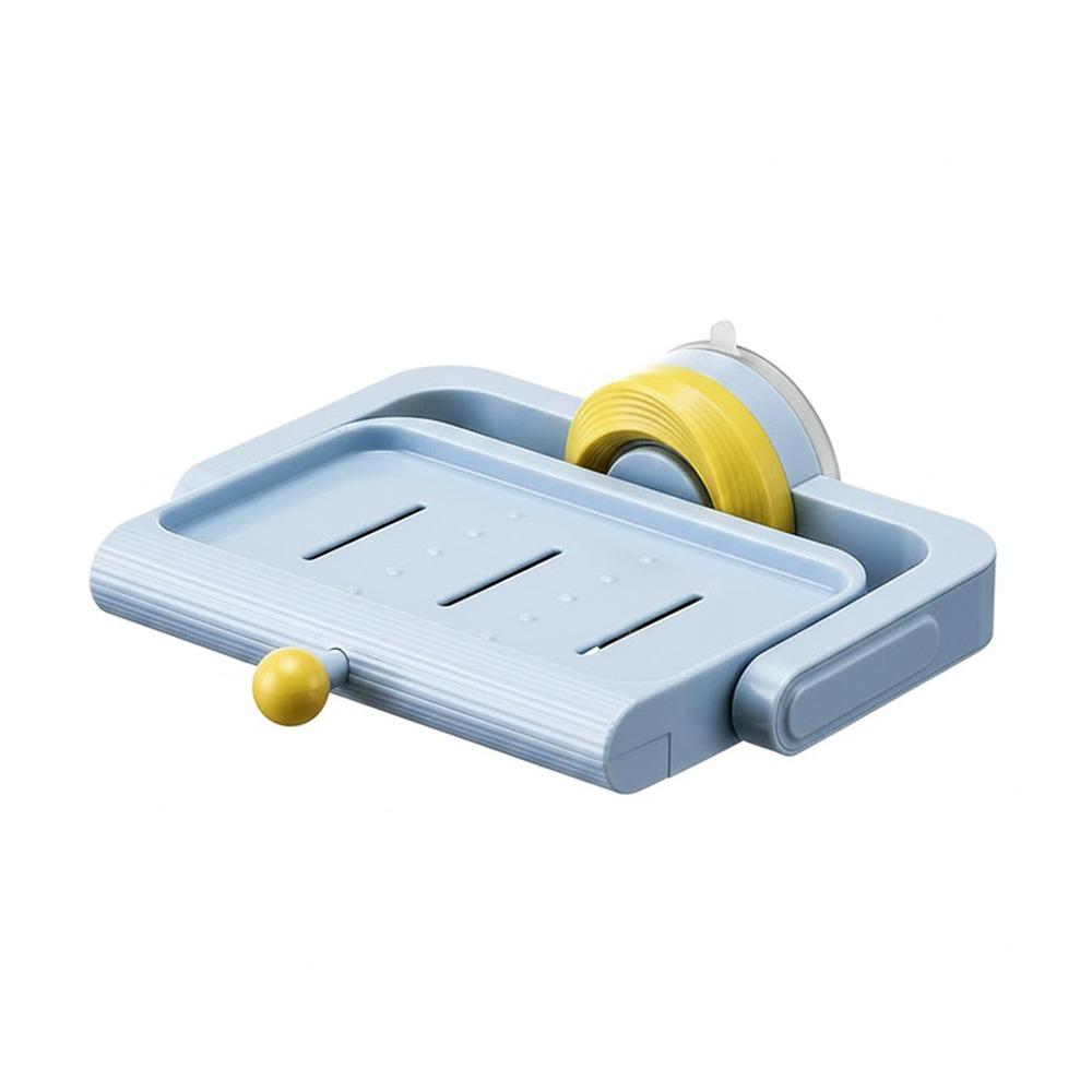 Rotatable Suction Cup Soap Dish Wall-Mounted Multifunctional Drain Soap Holder Box Multi-color Save Space Sponge Soap Box