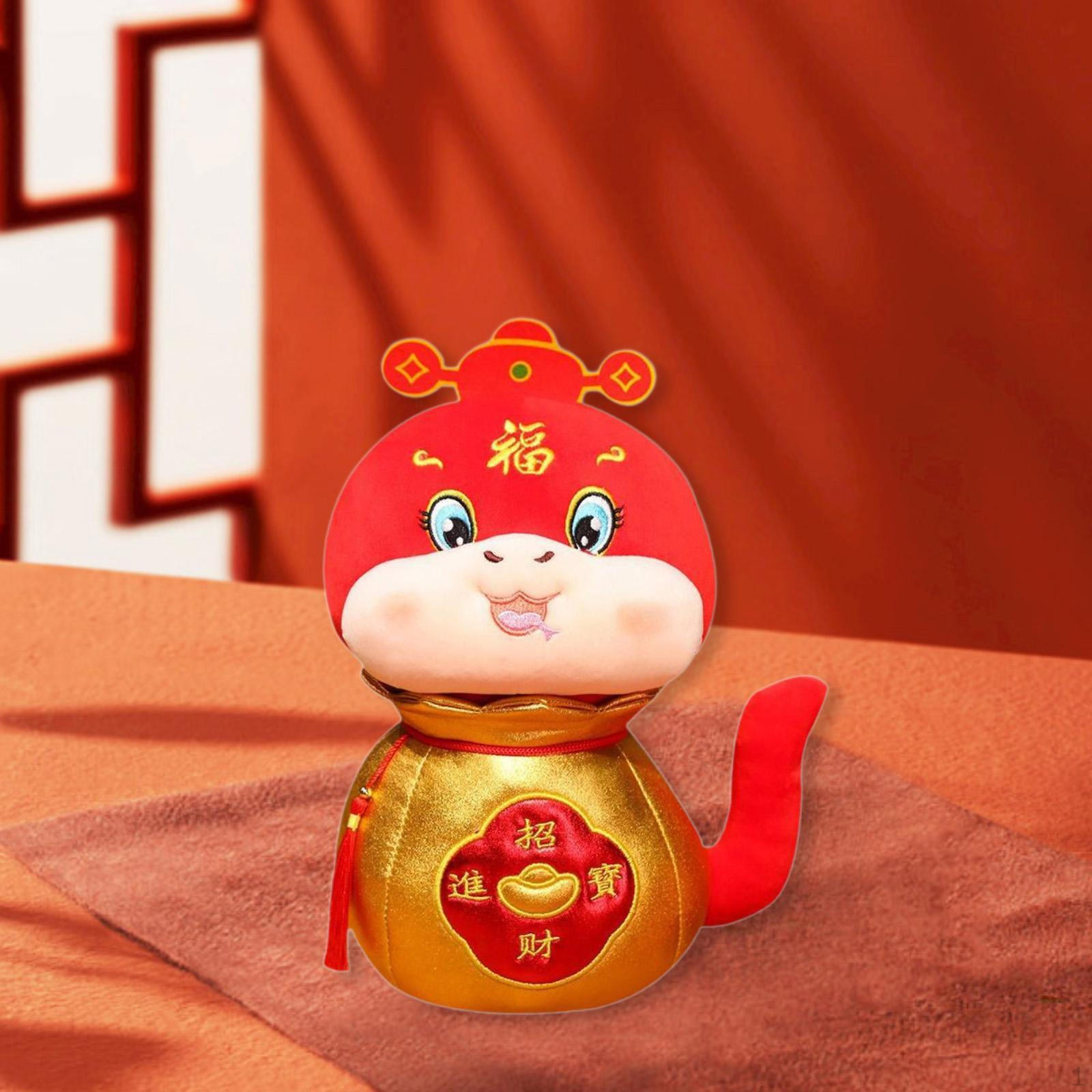 

Китайский Год Змеи Плюшевая Игрушка Украшение Ремесла Домашнее Украшение Мягкая Игрушка для Height 22 cm