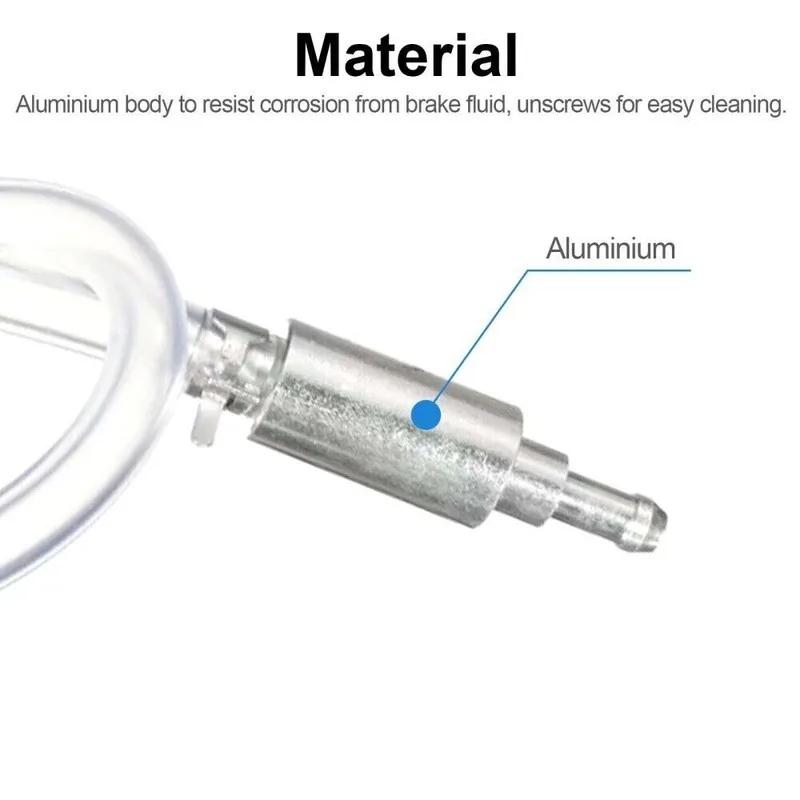 Car Clutch Brake Bleeder Hose with Non Return One Way Valve Tube Bleeding Tools for Motorcycle Replacement Adapter Kits