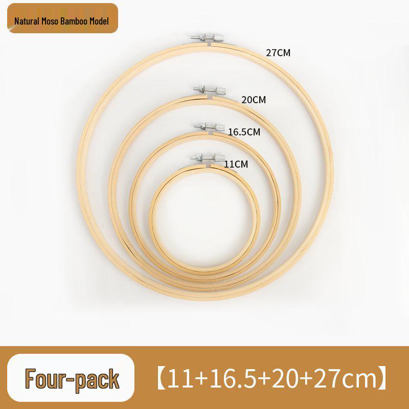 Imitation Bambus Stickrahmen - Runder Kunststoffrahmen für DIY Kreuzstich