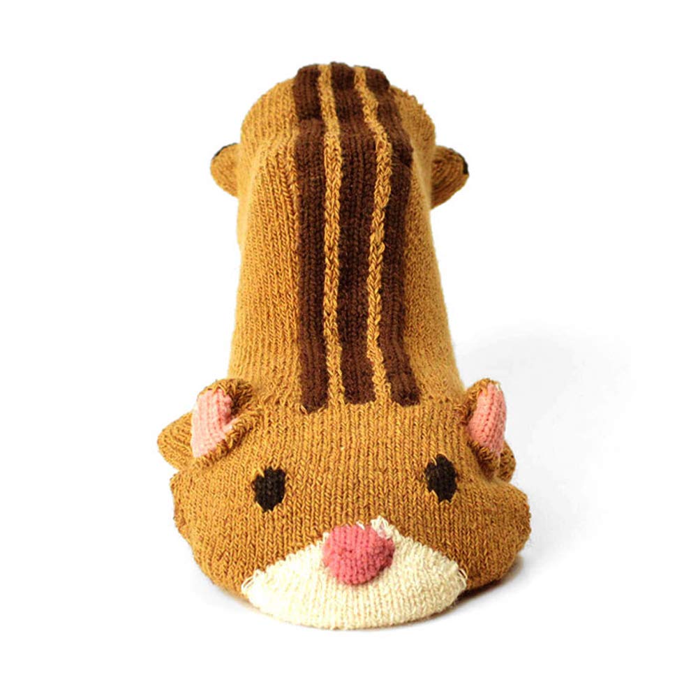 1212250 POP UP SOX Animal Socks Chipmunk XS Socks [POMPKINS] (9-12cm) Pop-up (Camel)