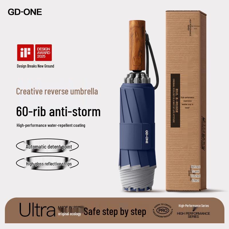 

Полностью автоматический складной зонт с 60 ребрами, очень большой, с защитой от УФ-лучей, с защитой от отскока и с логотипом на заказ для мужчин и женщин