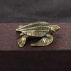 Antique Brass Turtle Figurine Solid Copper Office Desk Decor Cross-Border Craft Collectible with Engraving Metal Casting