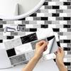 3D Marble Patter Peel & Stick Tile Sticker, Removable Wall DecorDecals for Home, Wallpaper Peel and Stick