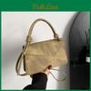 Fashionable 2024 Ladies' Simple Retro Small Square Shoulder Bag With Magnetic Closure