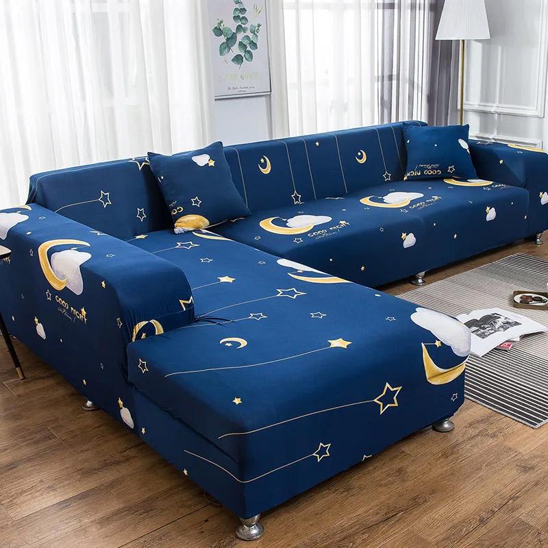 1-4 Seater Nordic Style Sofa Cover Elastic Cushion Cover Stretch Full Sofa Covering Breathable Dust-proof