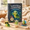 Ocean Turtle Hanging Ornaments 24 Days Advent Calendar, Blind Box, Christmas Acrylic Creative Holiday Party Favors Animal Pendants for Tree