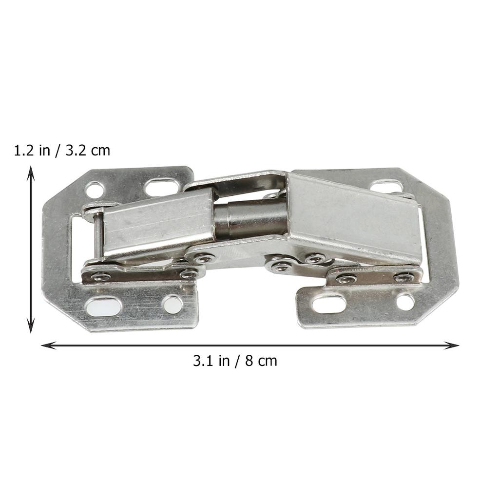 5Pcs Steel Cabinet Door Hinges Thickened 1.5mm Hydraulic Concealed Face Frame Mounting Heavy Duty Furniture Hinges Silent Stable