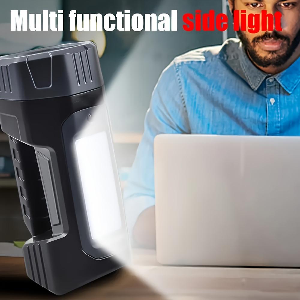 Rechargeable Spotlight Flashlight, Ultra Bright LED,USB Charging Portable Lantern with Side Lighting,Suitable for Emergency Situations,Hiking,camping
