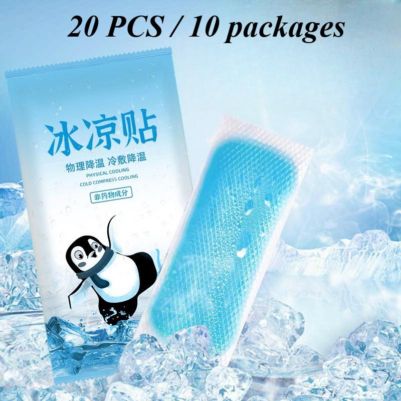 Cooling Gel Patch 20-100PCS – Instant Stick-On Cool Pad, Skin-Friendly, Use Anywhere for Summer Heat Relief