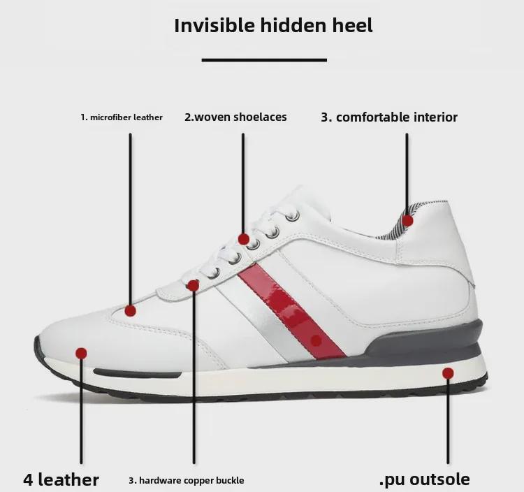 Men's 8cm Height-Increasing Breathable Casual Summer Mesh Sneakers