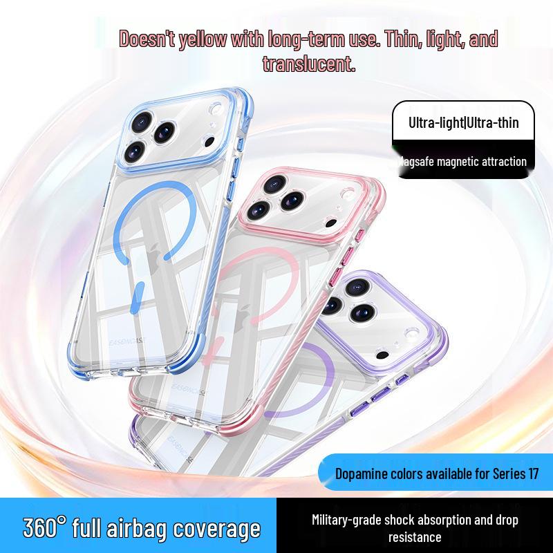 

Magnetic iPhone 17 Pro Max Case with Full Lens Coverage & Drop Protection iPhone 16 Pro Max фиолетовый
