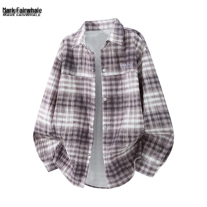 Mark Fairwhale Men's Plaid Long Sleeve Casual Shirt