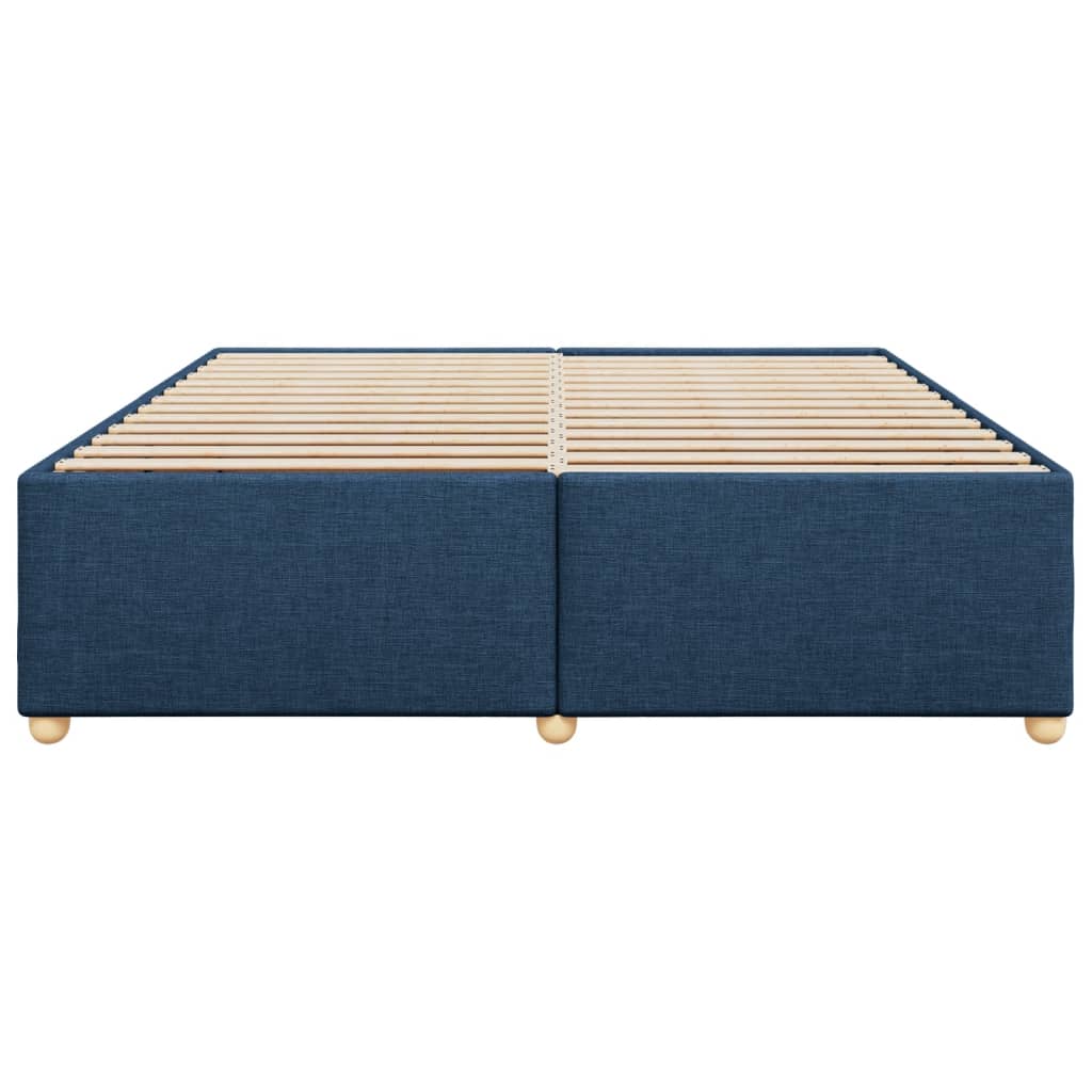 Bed Frame without Mattress Blue 200x200 cm Fabric