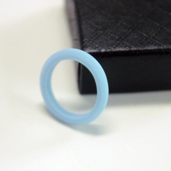 10Pcs Women Silicone Wedding Band Ring Jewelry Solid Color Party Gift